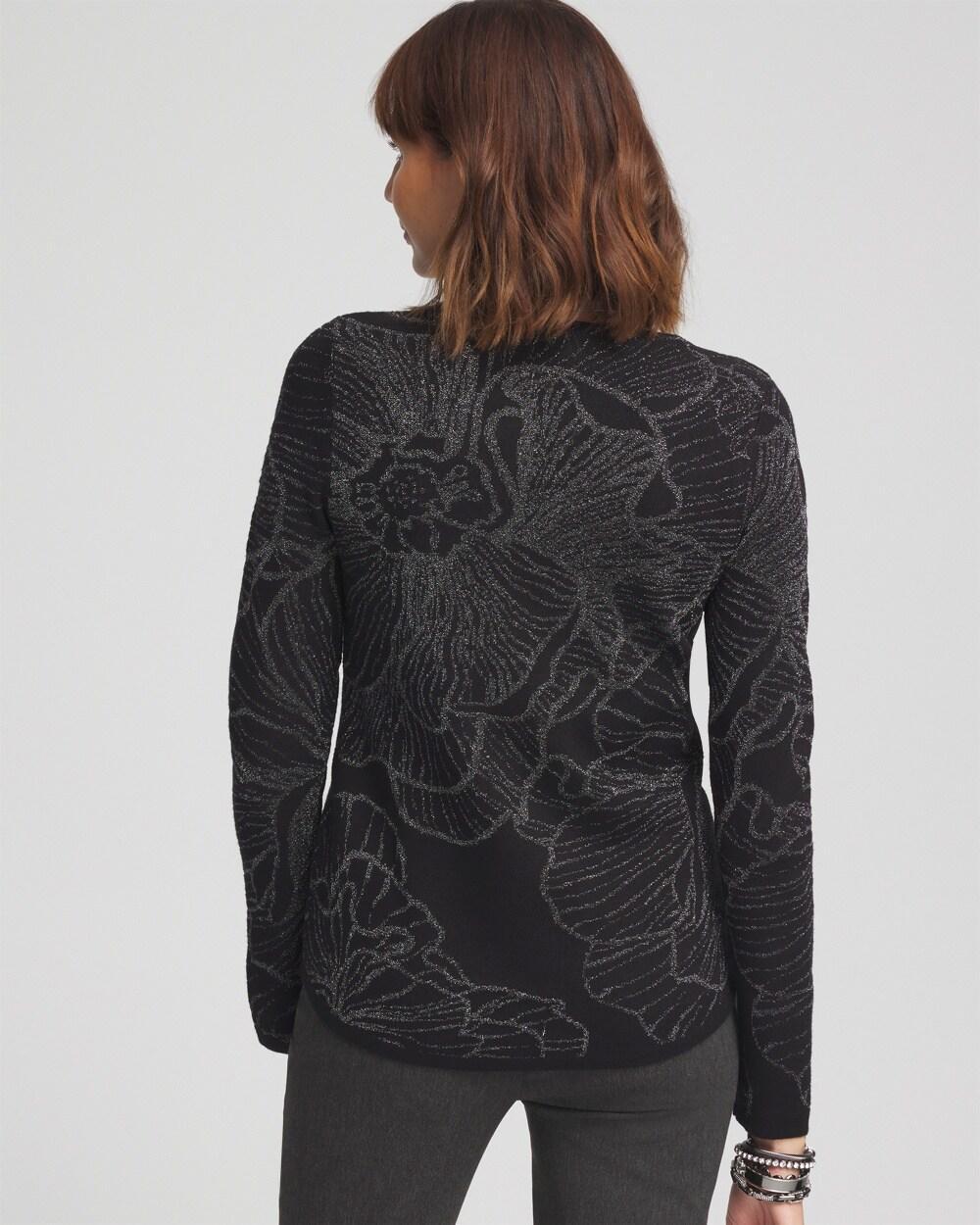 Jacquard V-Neck Pullover Sweater Product Image