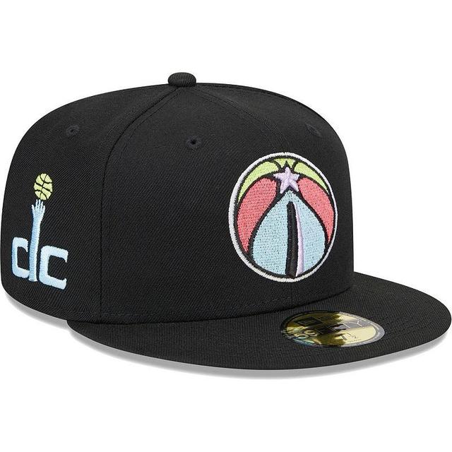 Mens New Era Black Washington Wizards Color Pack 59FIFTY Fitted Hat Product Image