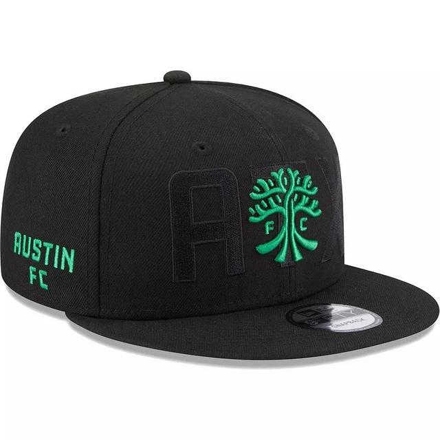 Mens New Era Black Austin FC Kick Off 9FIFTY Snapback Hat Product Image