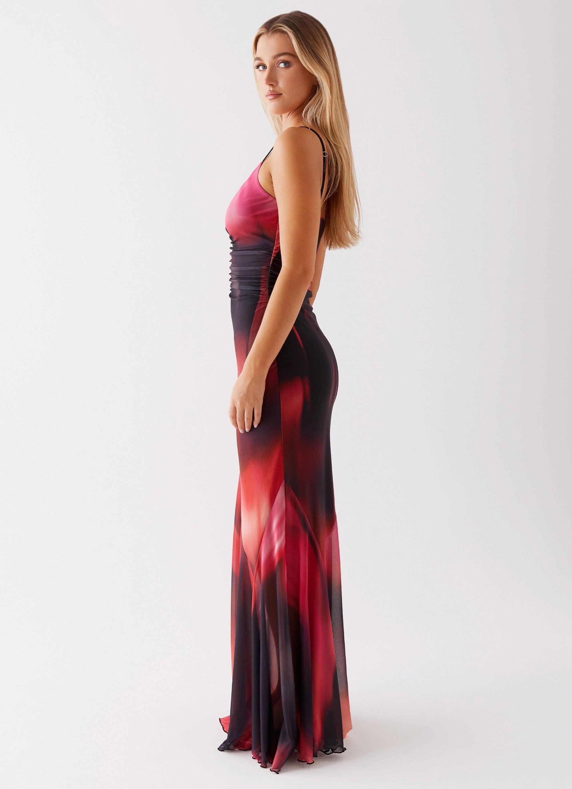 Charley Maxi Dress - Pink Print Product Image