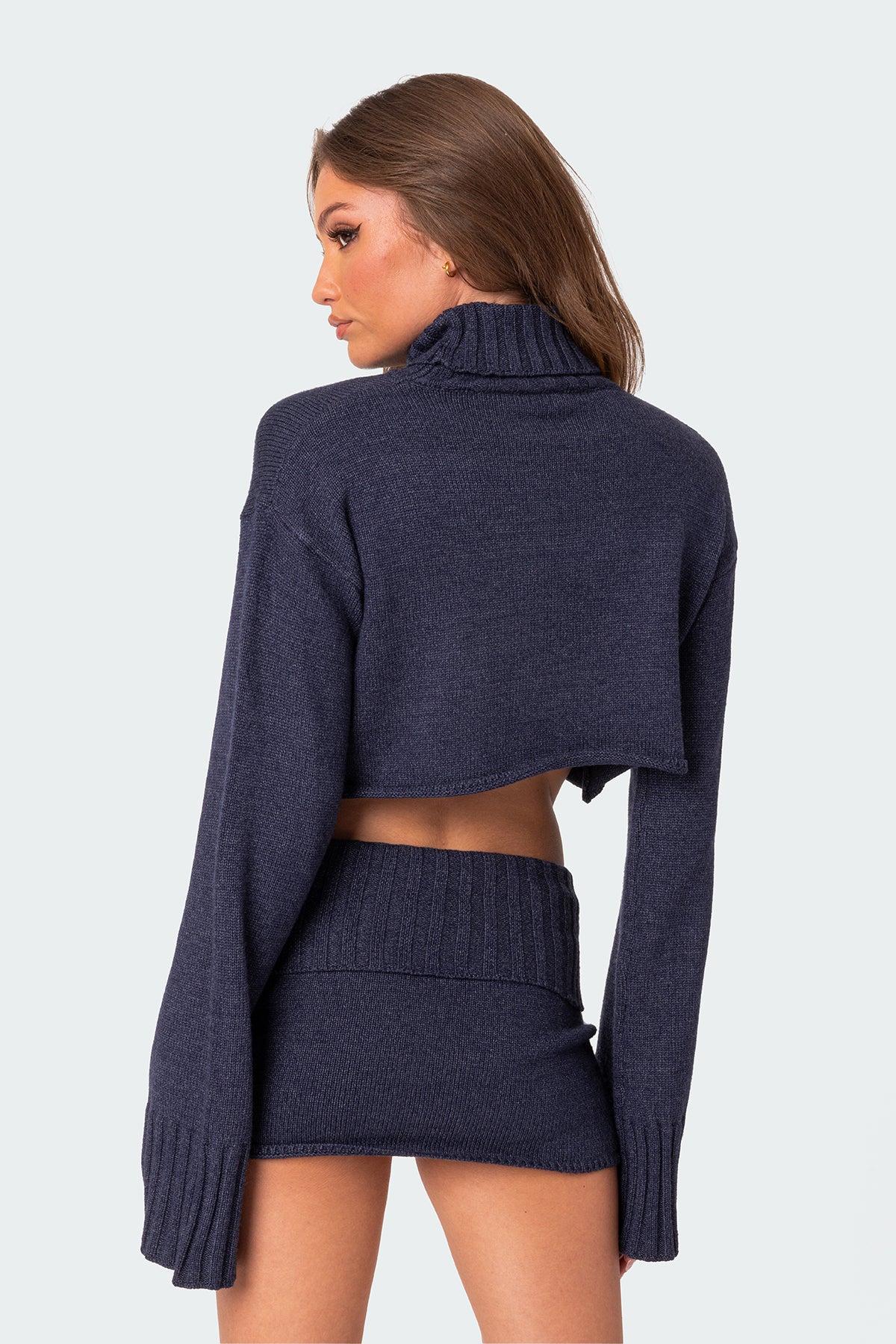 Gino Cropped Turtle Neck Sweater Product Image