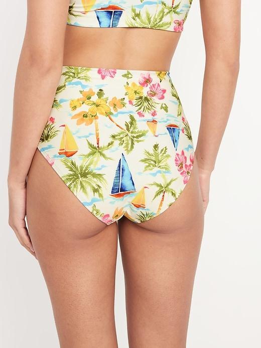 High-Waisted French-Cut Bikini Swim Bottoms Product Image