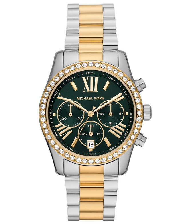 Michael Kors Womens Lexington Chronograph Two-Tone Stainless Steel Bracelet Watch 38mm Product Image