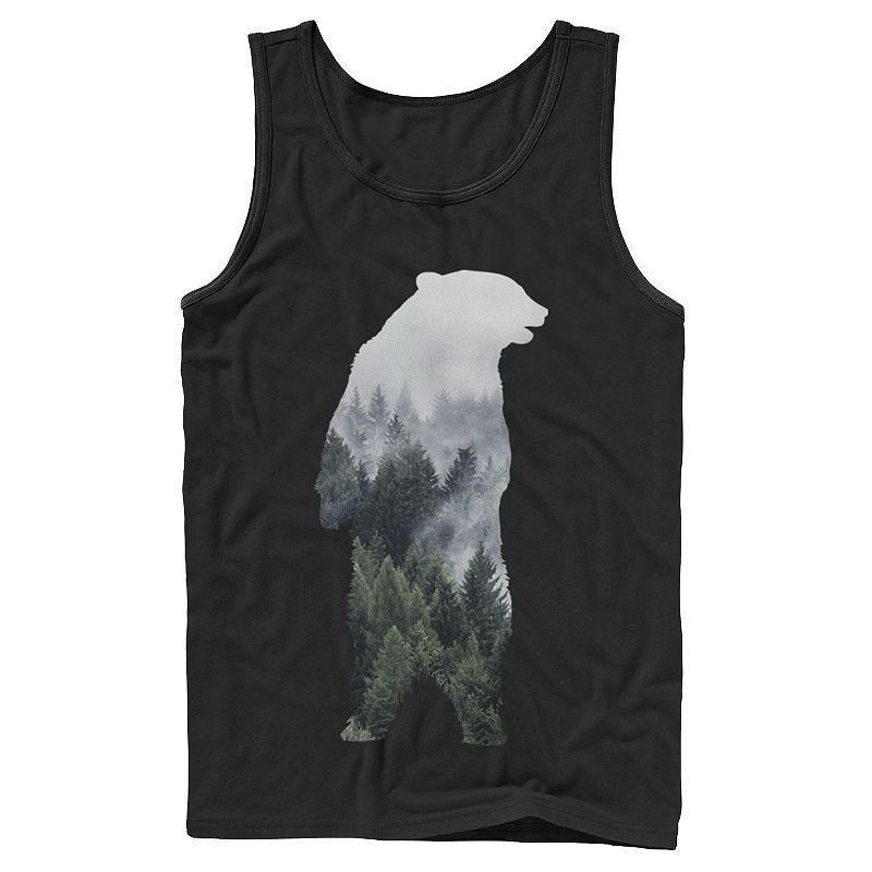 Mens Bear Mountain Silhouette Tank Black Product Image