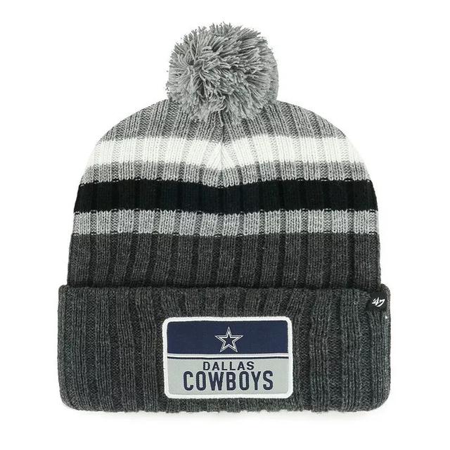 Mens 47 Gray Dallas Cowboys Stack Cuffed Knit Hat with Pom Product Image