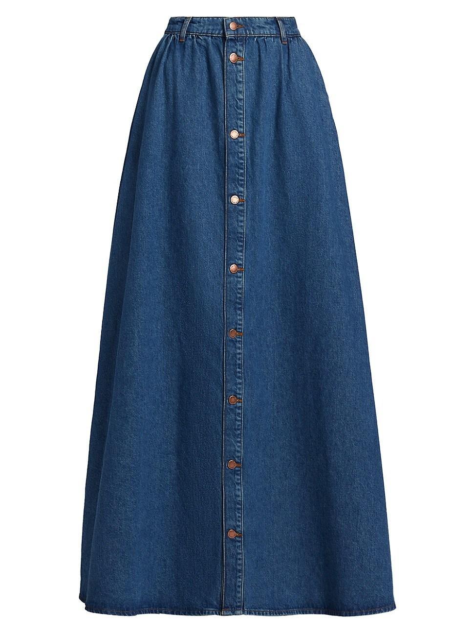 Womens Ms. Corey Denim Maxi Skirt Product Image