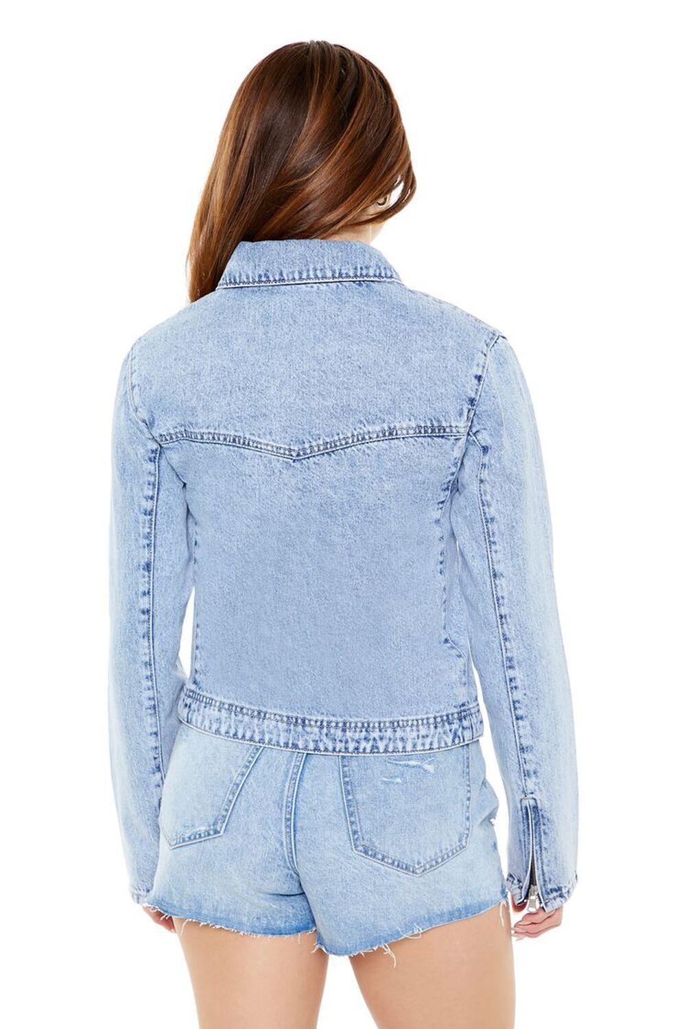 Zip-Up Denim Trucker Jacket | Forever 21 Product Image