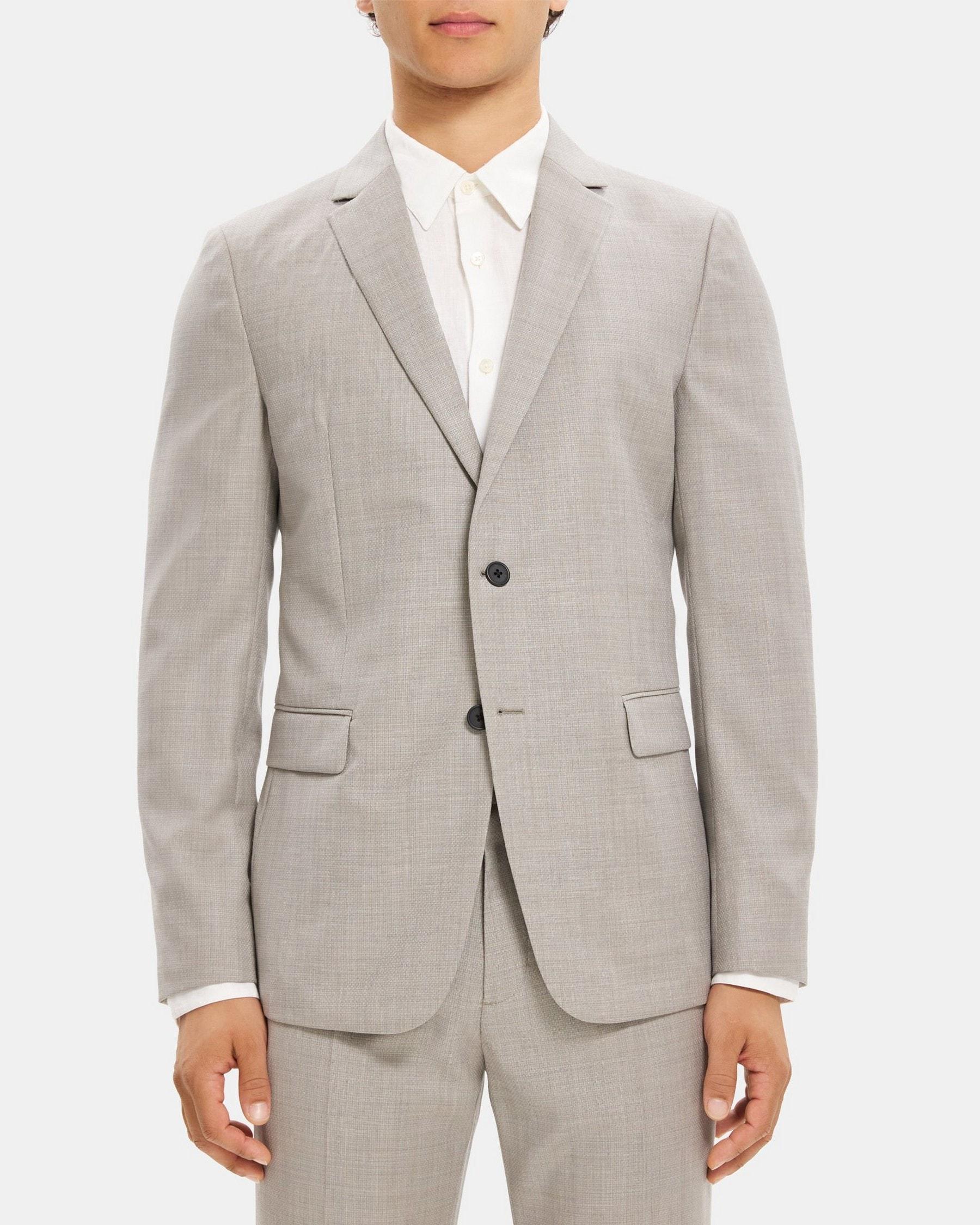 Unstructured Blazer in Textured Wool Product Image