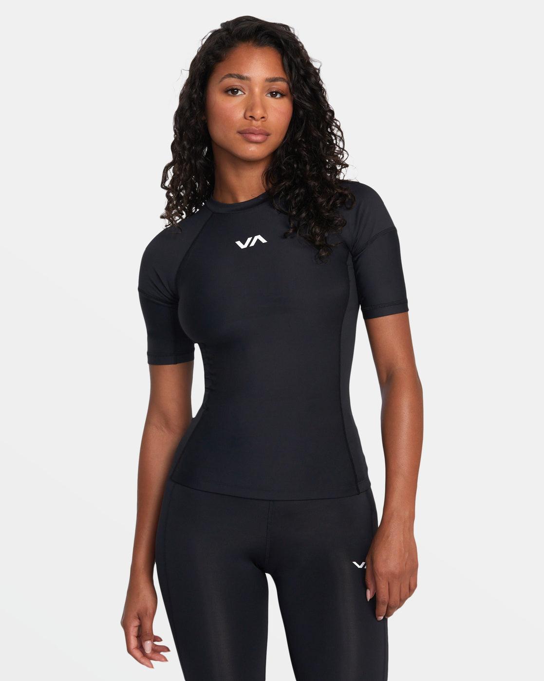 Compression Short Sleeve Surf Tee - Black Product Image