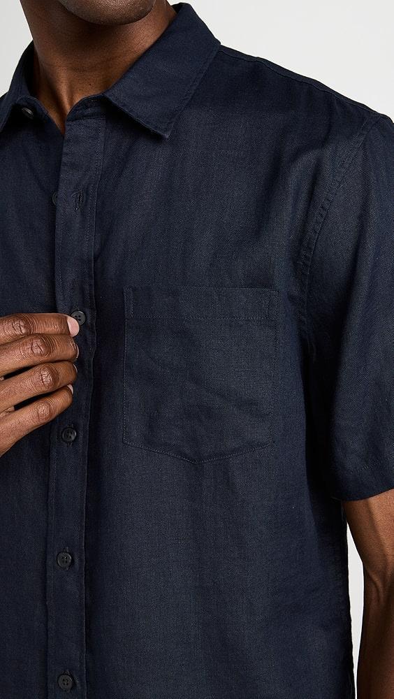 Vince Linen Short Sleeve Shirt | Shopbop Product Image