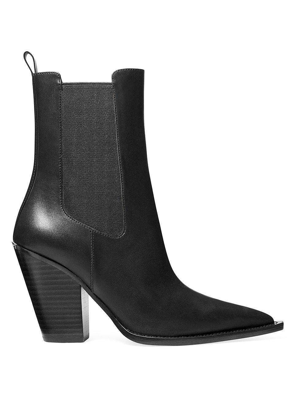 Womens Leni 95MM Leather Booties Product Image