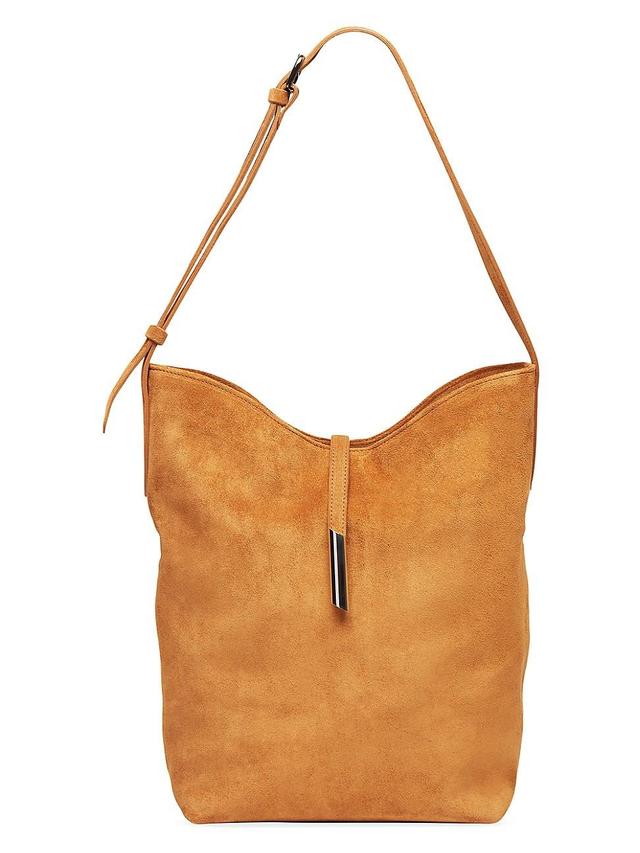 Womens Suede Penne Bucket Bag Product Image