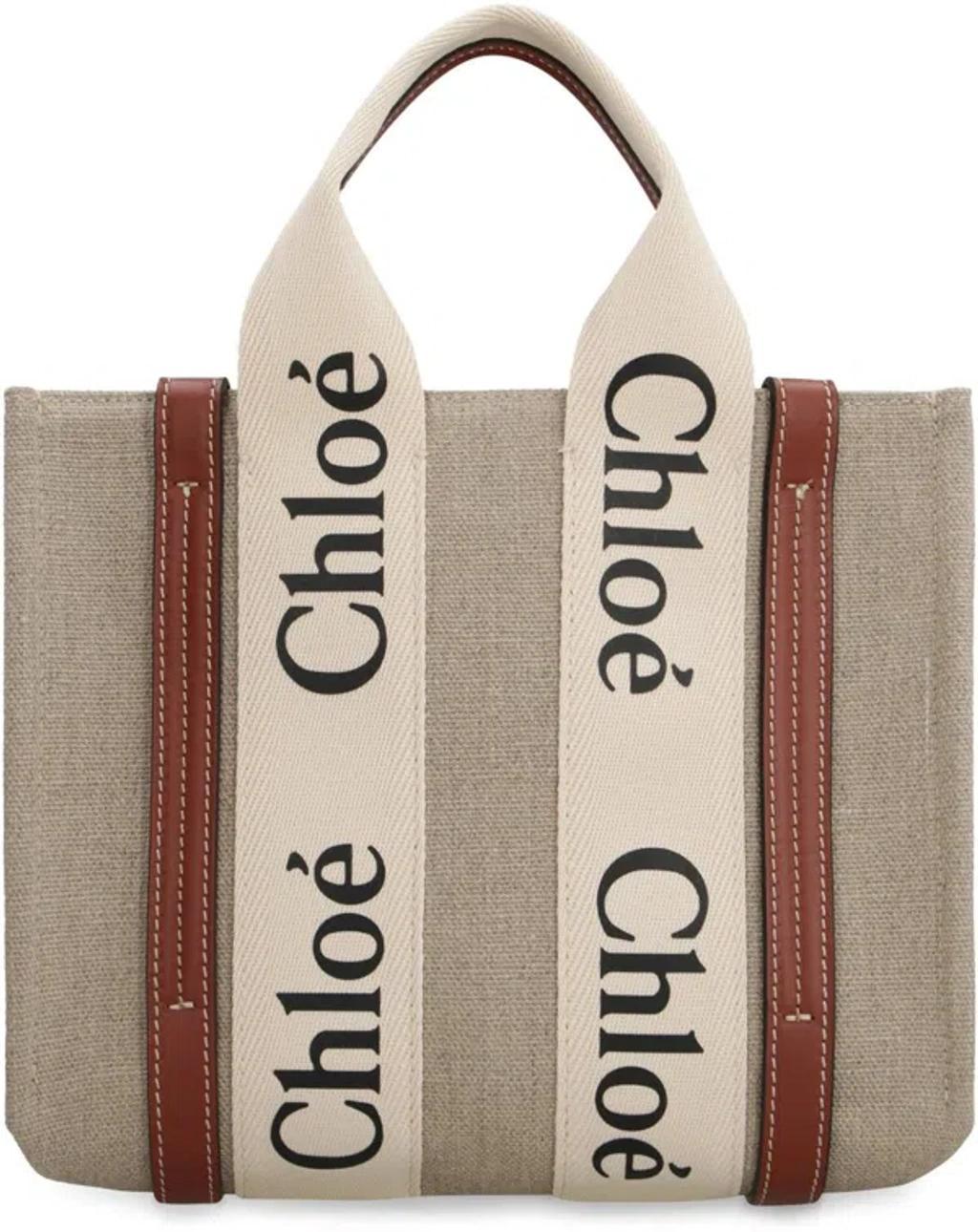 CHLOÉ Woody Handbag In Beige Product Image