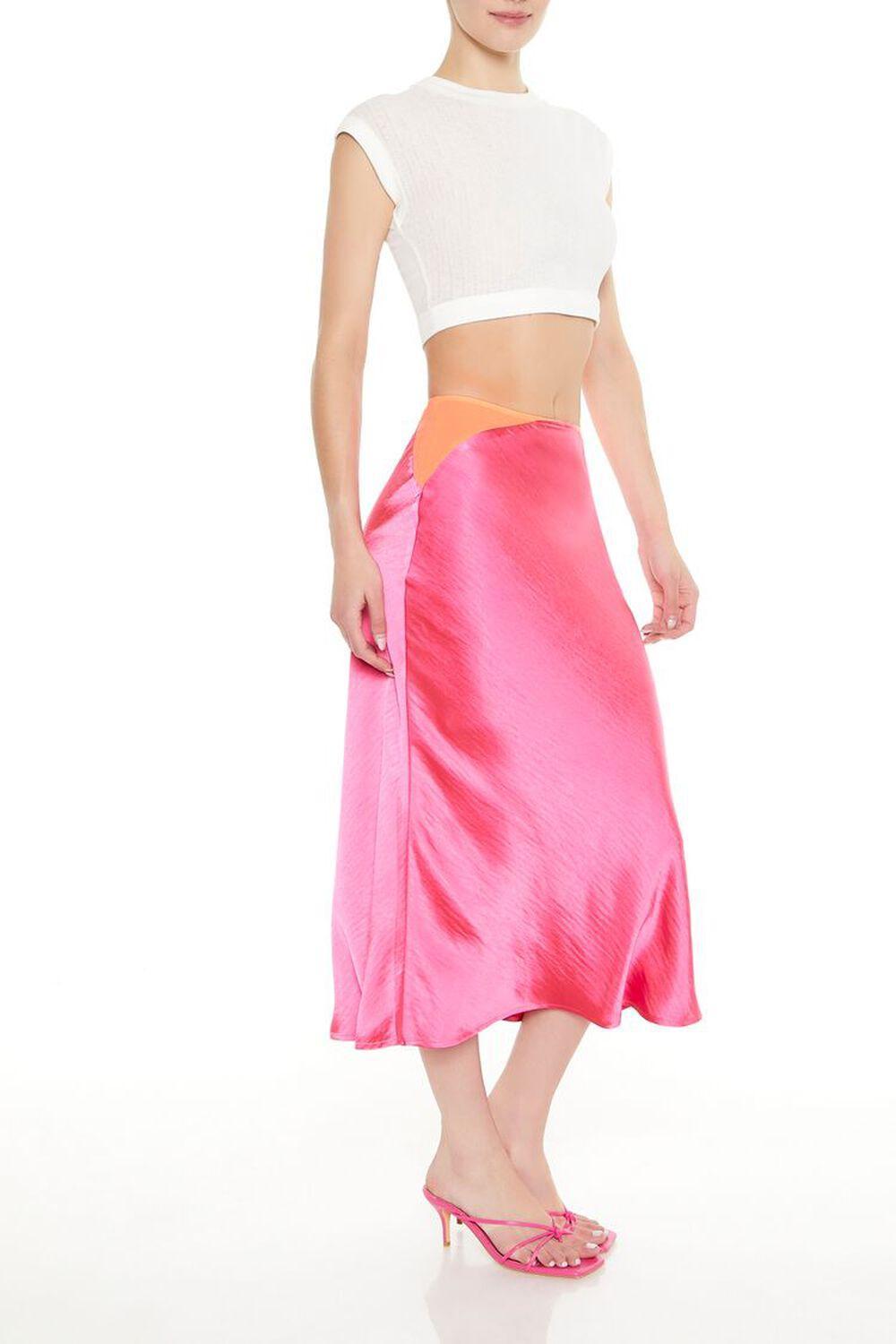 Satin Colorblock Maxi Skirt | Forever 21 Product Image