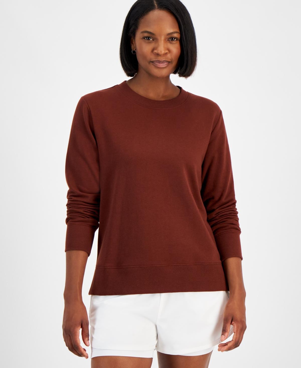 Id Ideology Womens Relaxed Fleece Crewneck Sweatshirt, Created for Macys Product Image