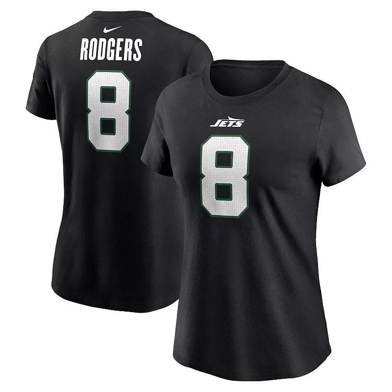 Womens Nike Aaron Rodgers New York Jets Name & Number T-Shirt Product Image