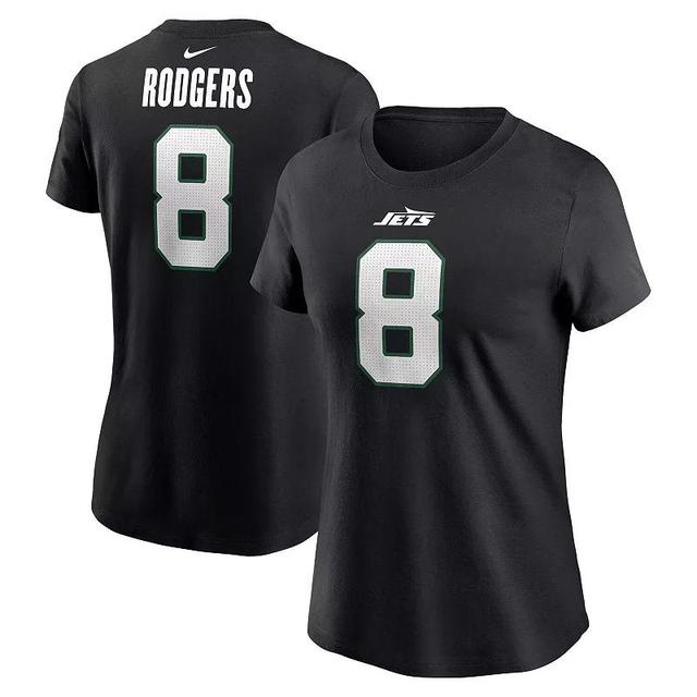 Nike Womens Aaron Rodgers Black New York Jets Name Number T-Shirt Product Image