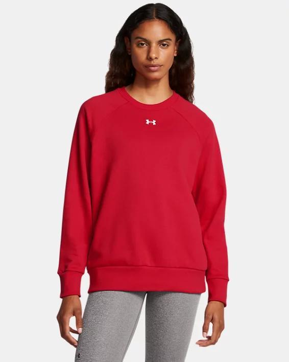 Womens UA Rival Fleece Crew Product Image