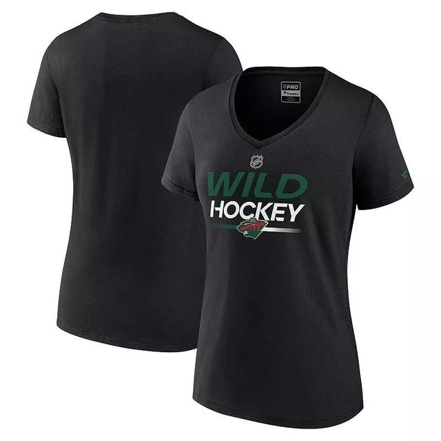 Womens Fanatics Navy Colorado Avalanche Authentic Pro V-Neck T-shirt Product Image