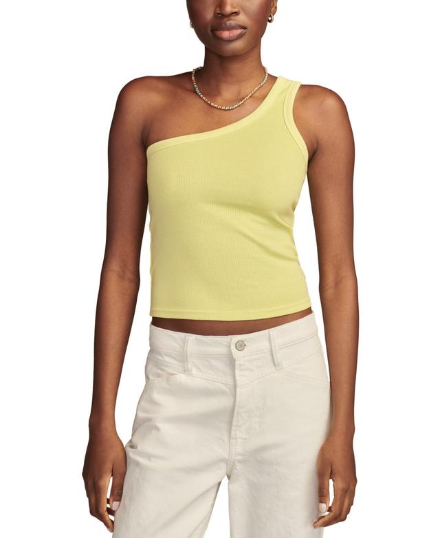 Lucky Brand Womens Asymmetric One Shoulder Sleeveless Top Product Image