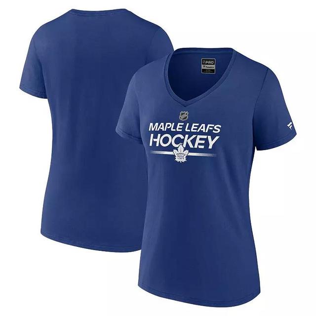 Womens Fanatics Deep Sea Blue Seattle Kraken Authentic Pro V-Neck T-shirt Product Image