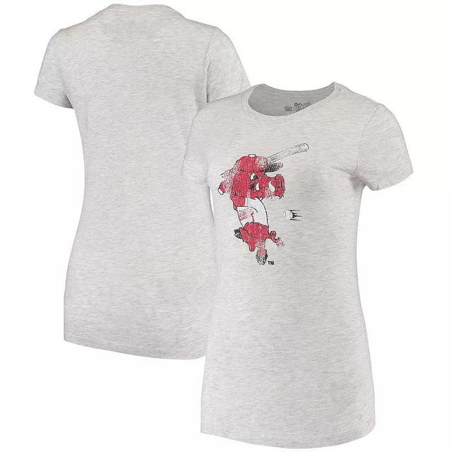 Womens Original Retro Brand Gray Arkansas Razorbacks Tri-Blend T-Shirt Product Image