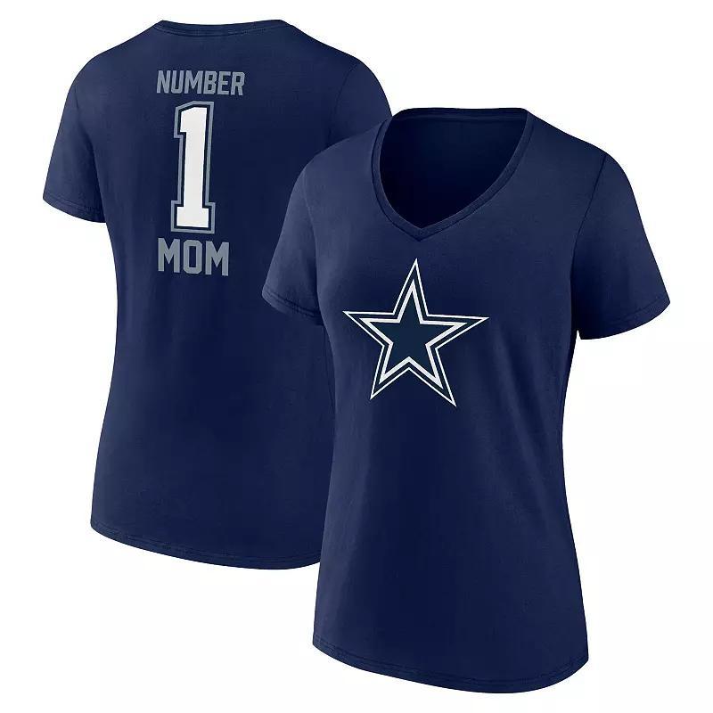 Womens Fanatics Branded Dallas Cowboys Mothers Day V-Neck T-Shirt Blue Product Image