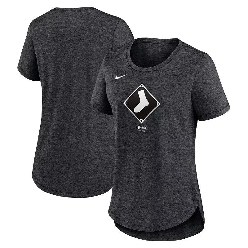 Womens Nike Heather Black Chicago White Sox 2024 City Connect Tri-Blend T-Shirt Product Image