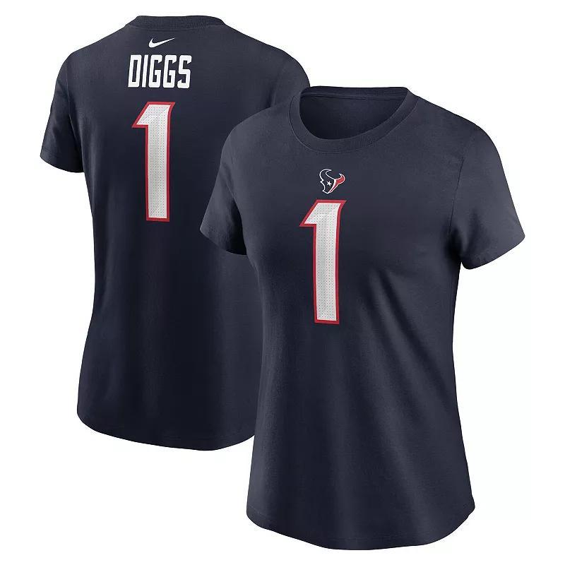 Womens Nike Stefon Diggs Houston Texans Player Name & Number T-Shirt Blue Product Image