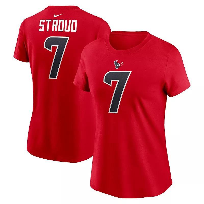 Womens Nike C.J. Stroud Houston Texans Player Name & Number T-Shirt Product Image