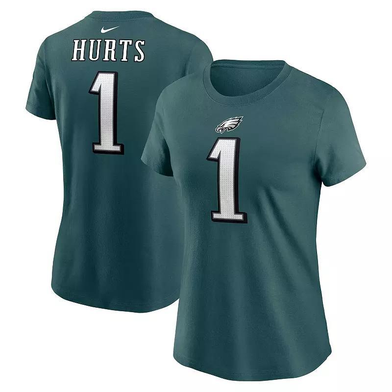 Womens Nike Jalen Hurts Midnight Philadelphia Eagles Player Name & Number T-Shirt Product Image