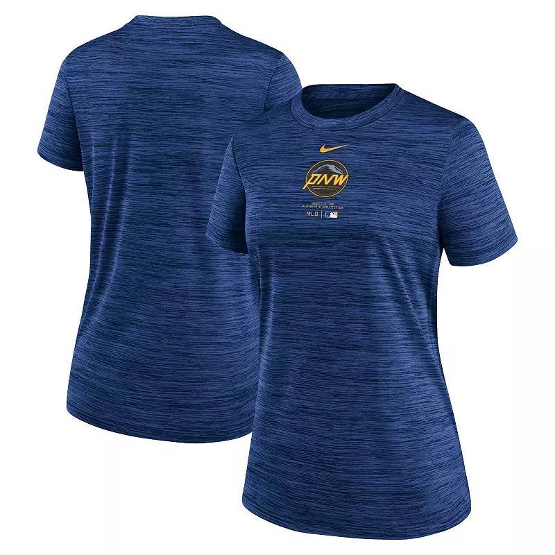 Womens Nike Royal Seattle Mariners City Connect Practice Velocity Performance T-Shirt Product Image