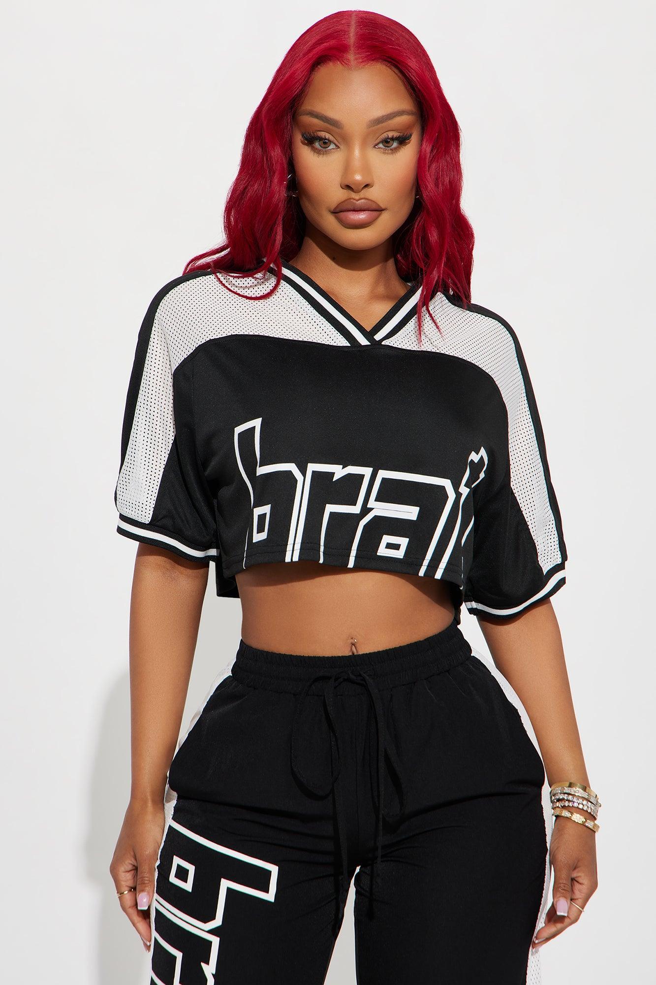 Bratty Jersey Top - Black Product Image