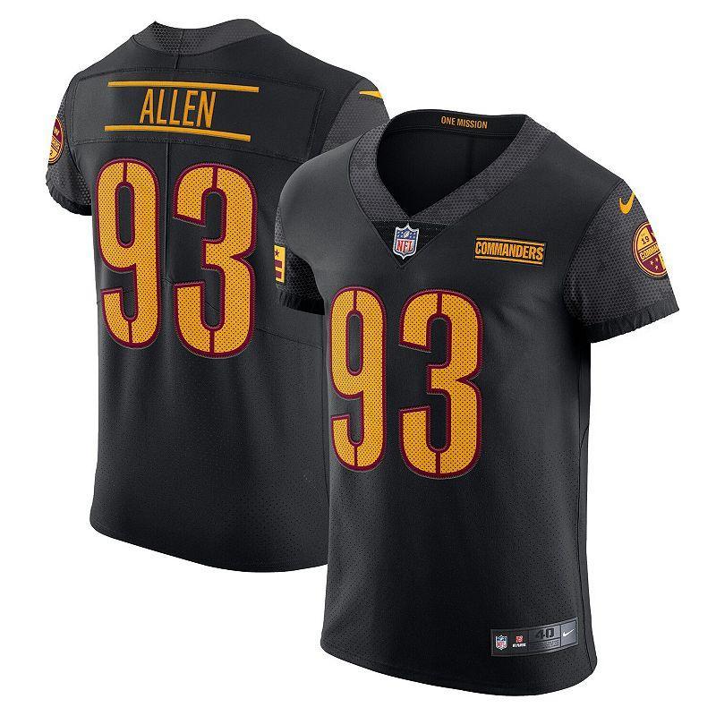 Mens Nike Jonathan Allen Black Washington Commanders Alternate Vapor Elite Jersey - Black Product Image