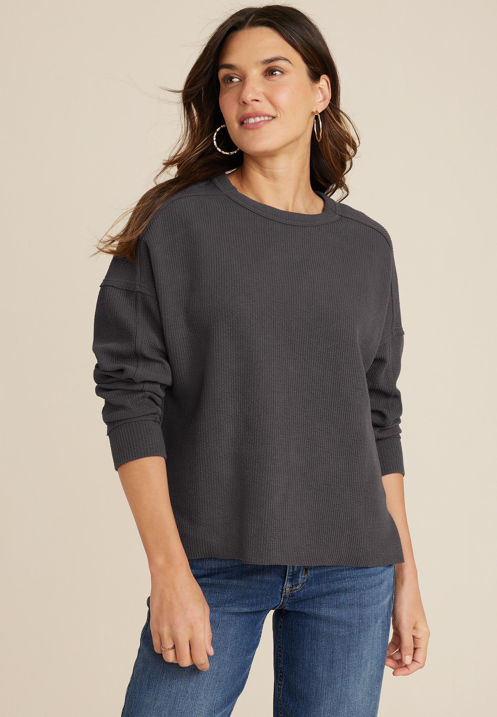 Textured Crew Sweatshirt Product Image