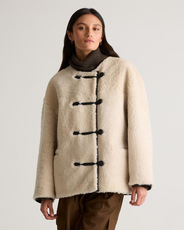 100% Shearling Duffle Jacket Product Image