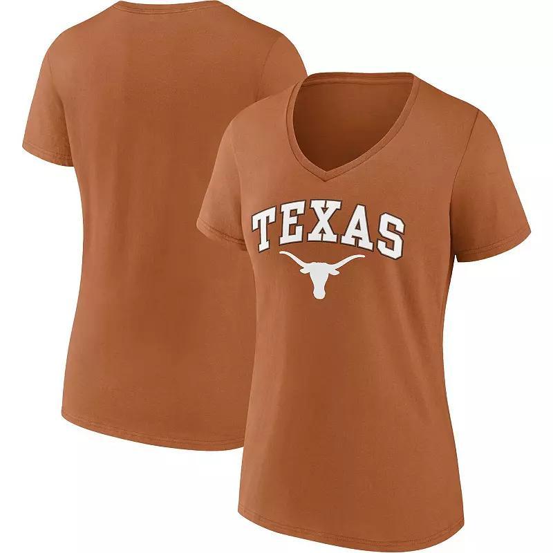 Womens Fanatics Texas Orange Texas Longhorns Evergreen Campus V-Neck T-shirt Product Image