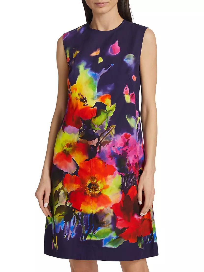 Kelly Watercolor Floral Minidress Product Image