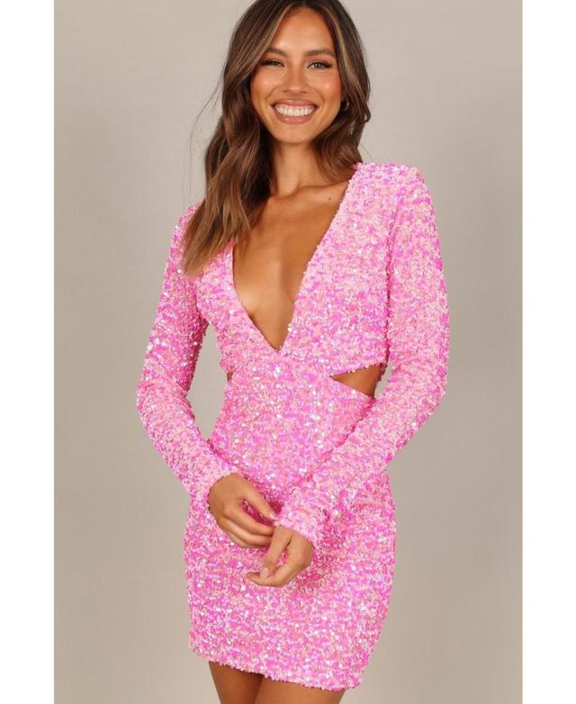 Petal and Pup Womens Kelly Long Sleeve Sequin Mini Dress Product Image