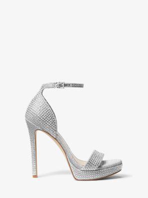 Jordyn Embellished Glitter Chain Mesh Platform Sandal Product Image