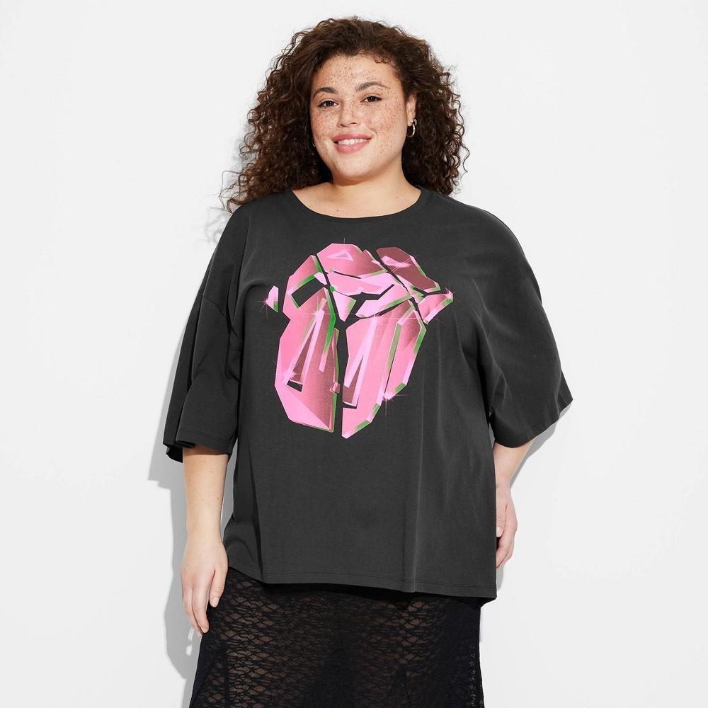 Womens The Rolling Stones Hackney Diamonds Oversized Short Sleeve Graphic T-Shirt Product Image