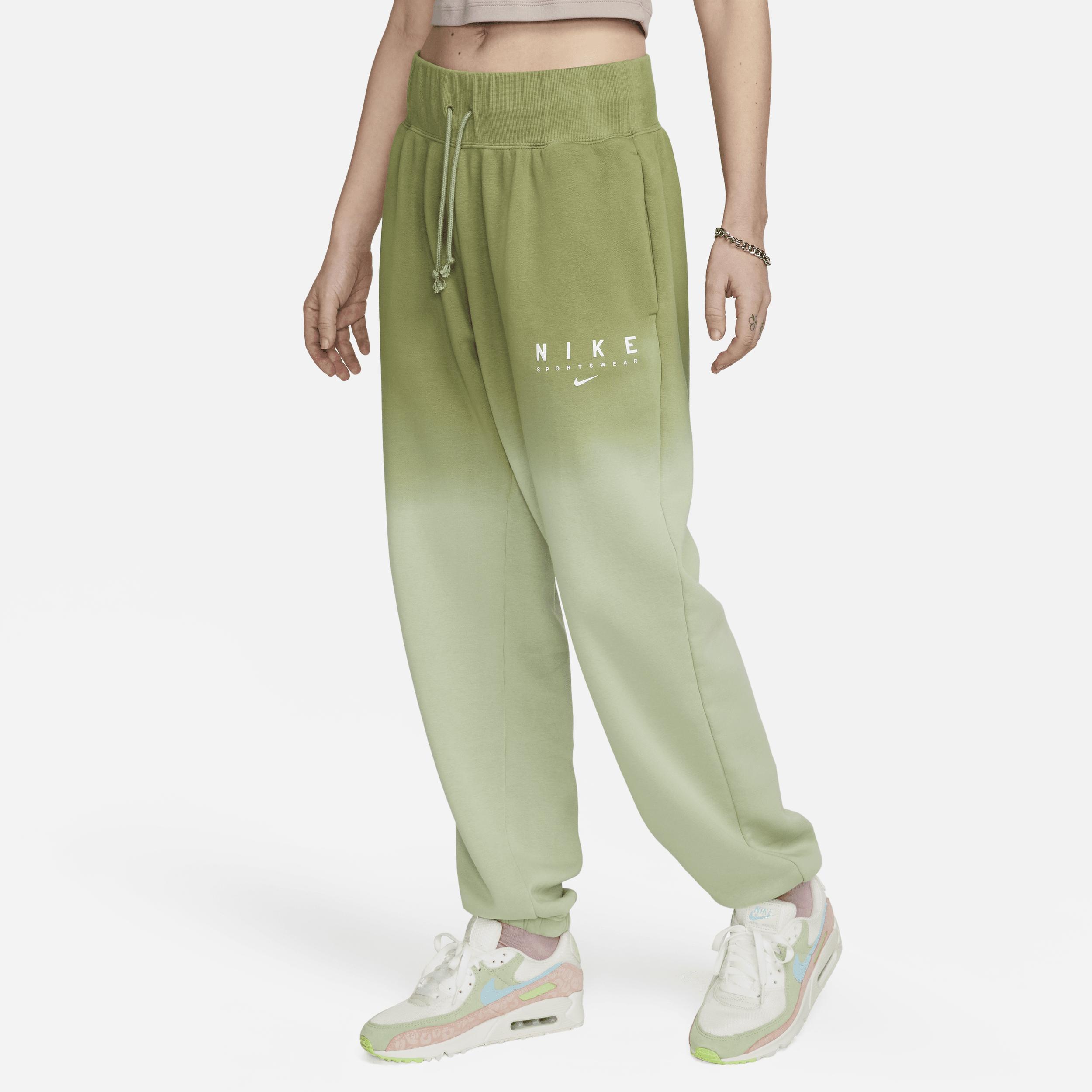 Women's Nike Sportswear Phoenix Fleece High-Waisted Oversized Sweatpants in Green, Size: Small | FJ1740-343 product image