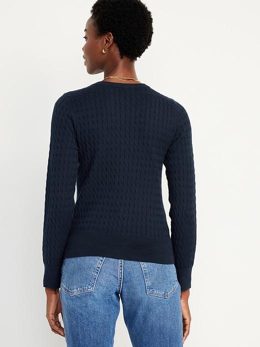 SoSoft Crew-Neck Cable Sweater Product Image