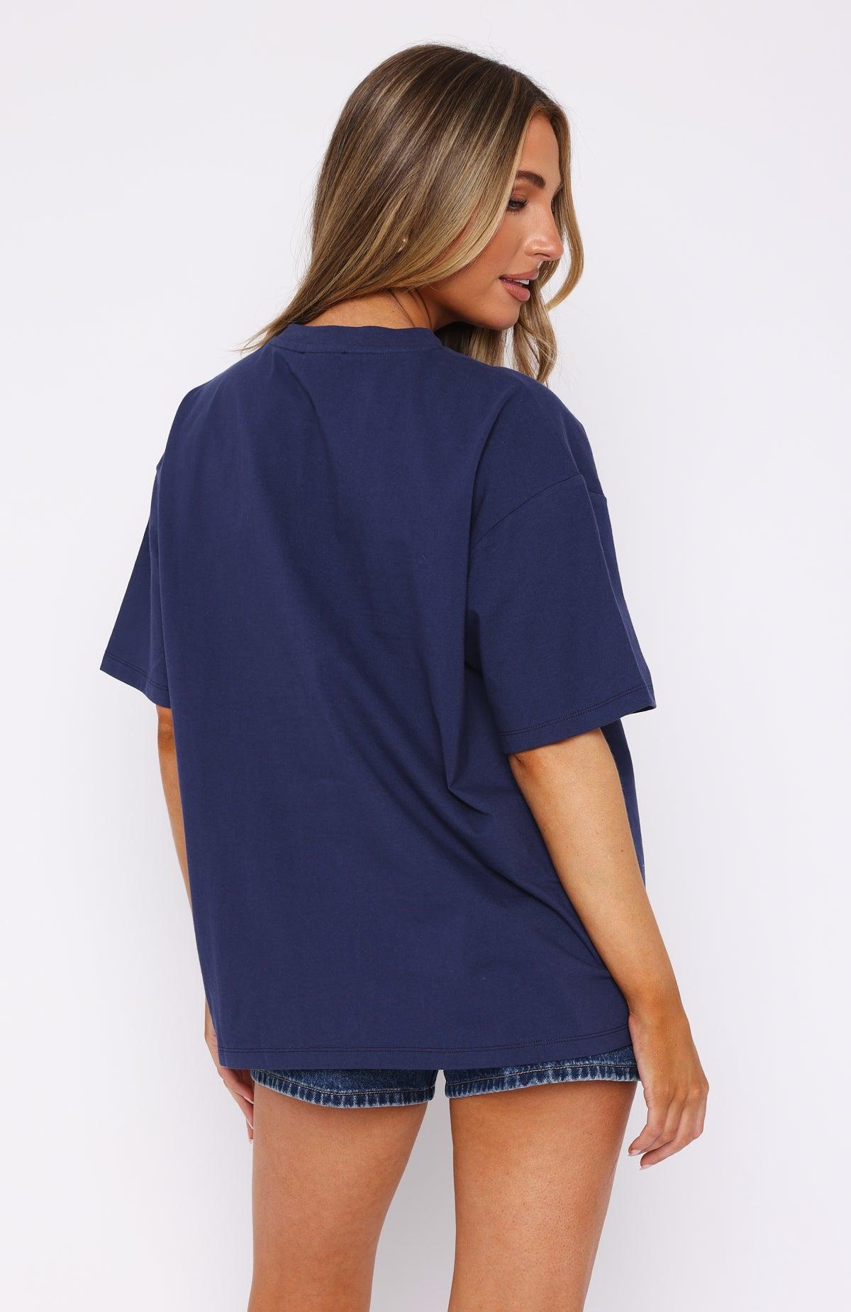 Only The Finest Oversized Tee Navy Product Image