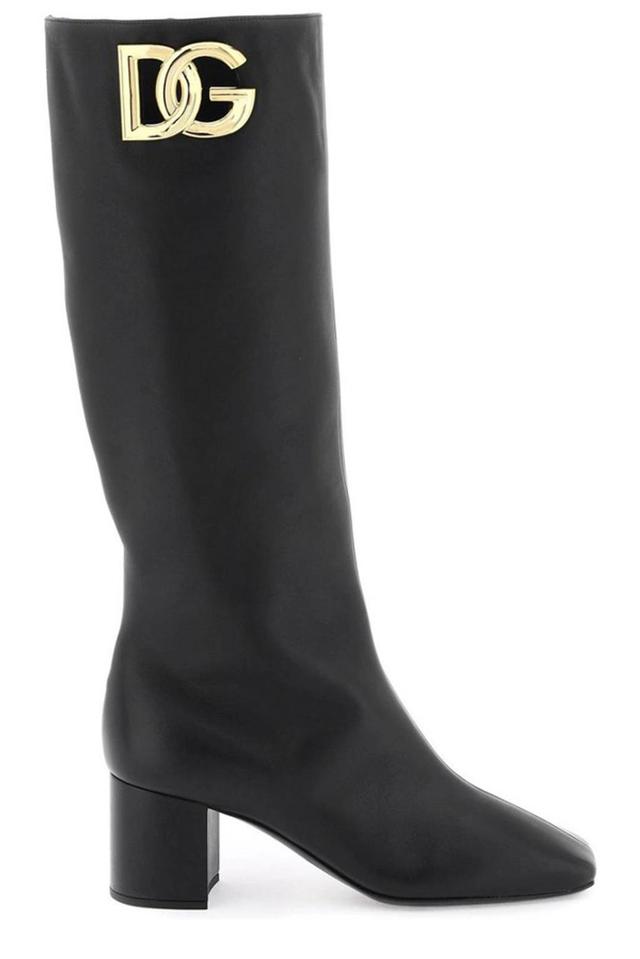 DOLCE & GABBANA Nappa Leather Boots In Black Product Image