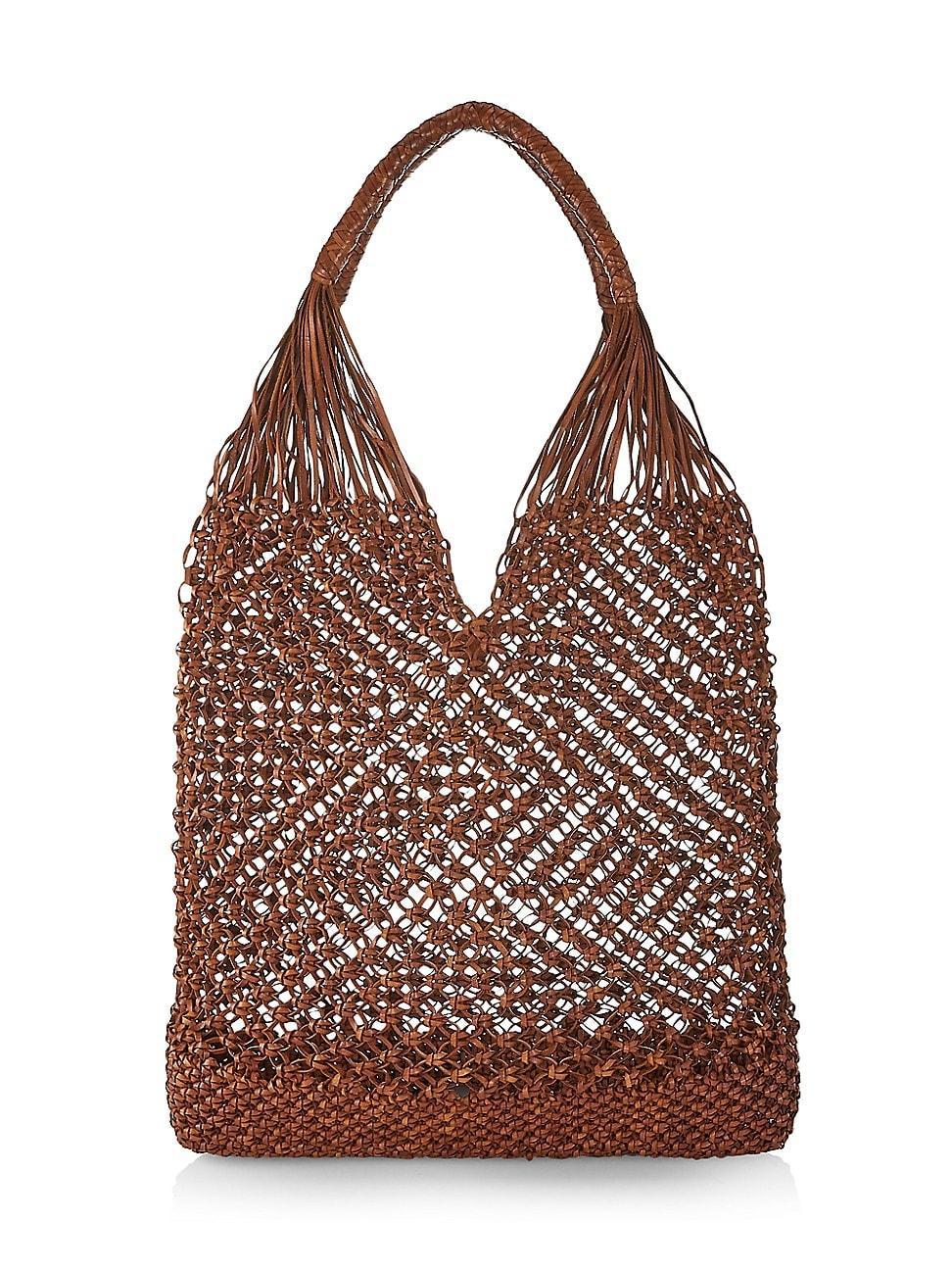 Tulia Large Knotted Leather Tote Bag Product Image