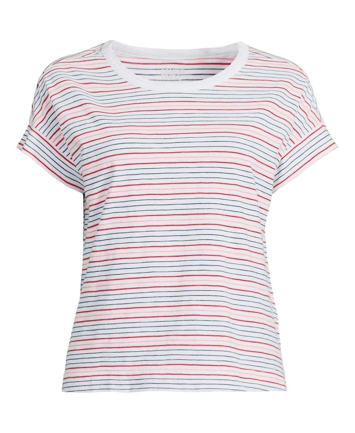 Womens Lands End Short Sleeve Boxy Slub Tee Product Image