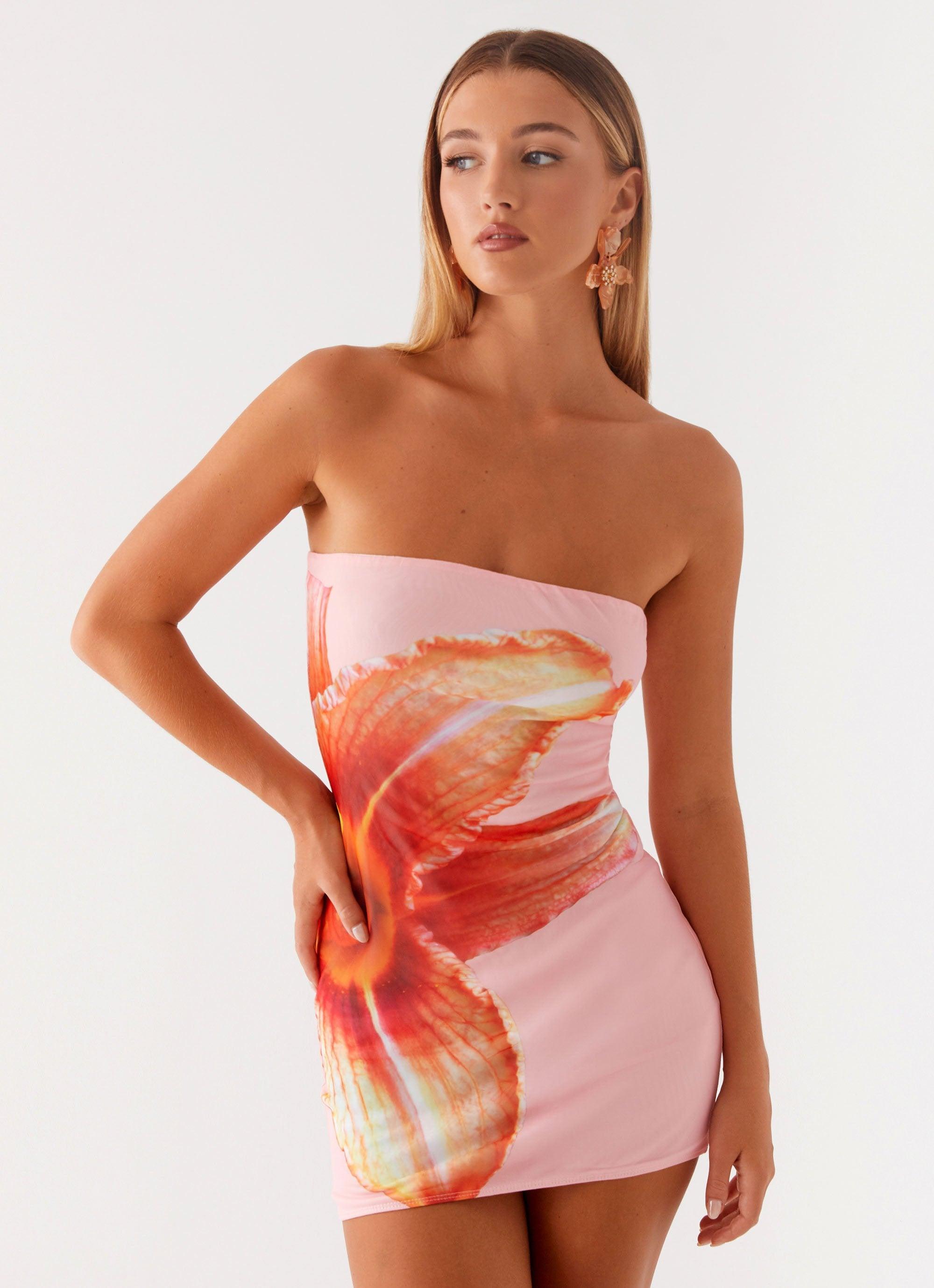 Full Bloom Mini Dress - Pink Product Image