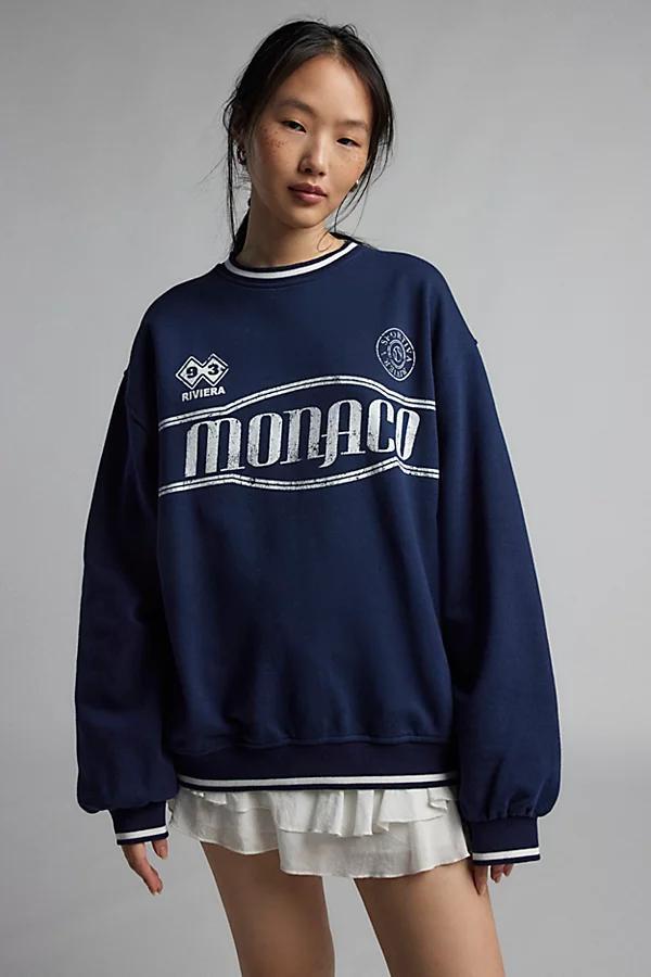 Monaco Riviera Crew Neck Sweatshirt Womens at Urban Outfitters Product Image