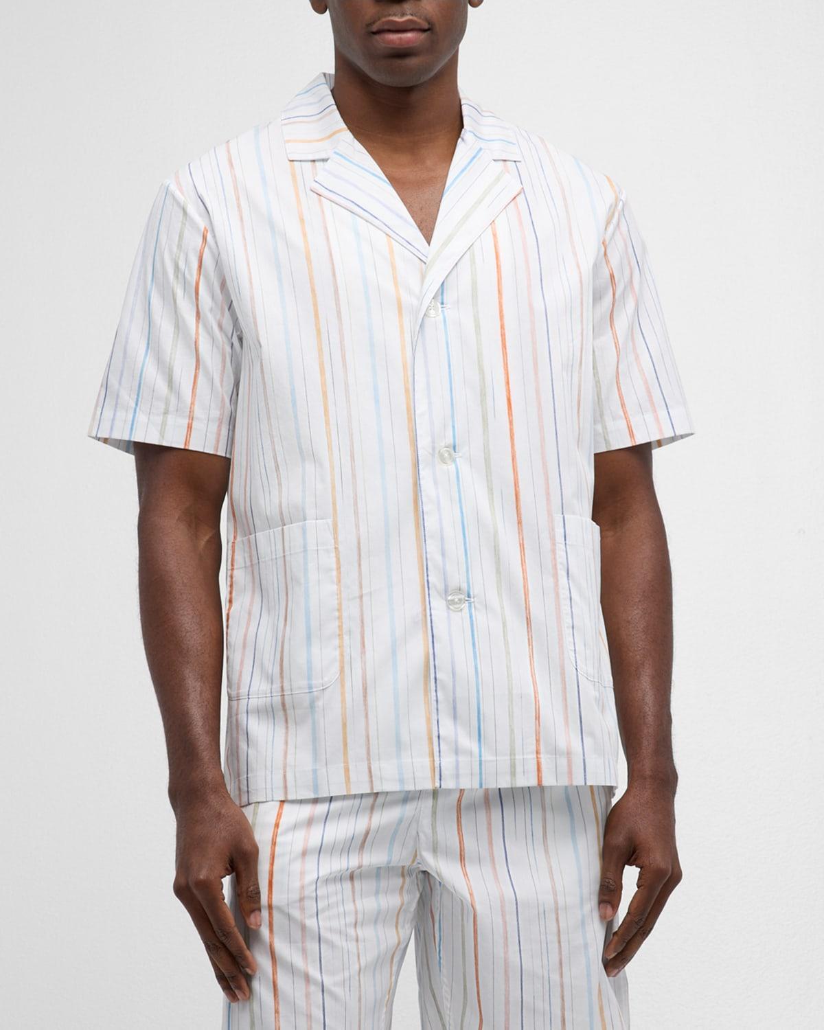 Mens Signature Stripe Pajama Short Set Product Image